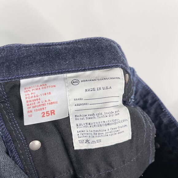 AG Adriano Goldschmied Womens 25 The Stilt Cigarette Leg Jeans Skinny Dark Wash - Picture 10 of 10